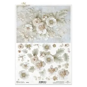 Umělecký papír Rýžový papír A4- R2616 Květiny