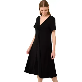 Dámské šaty Jednoduché letní šaty s plisé Vamp 22510 black velikost S