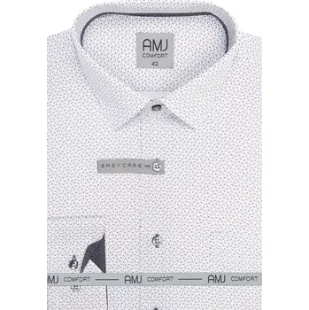 Pánská Slim Fit košile AMJ VDSBR 1471 bílo-šedá velikost 41