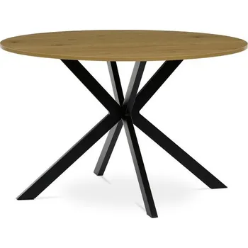 Jídelní stůl Autronic Twis HT-F4120OAK Jídelní stůl kulatý 120x120cm, divoký dub