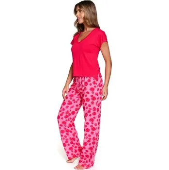 Dámské pyžamo Dámské pyžamo Doctor Nap 7361 - viskóza Růžová 2XL