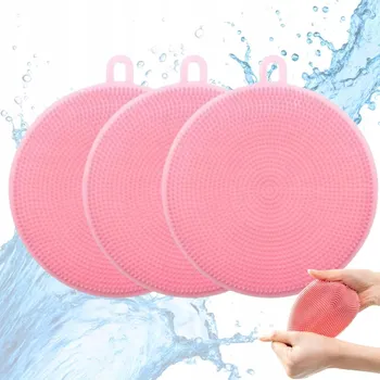 Myčka nádobí SILIKONOVÁ MYČKA HOUBIČKA MYČKA NA NÁDOBÍ OBOUSTRANNÁ SADA 3 KS