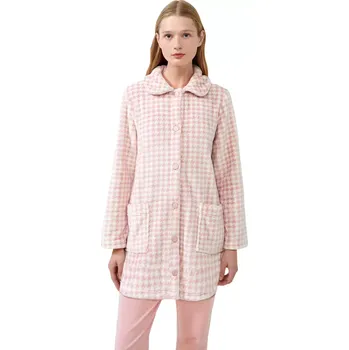 Dámský župan Dámský fleecový župan na knoflíky Vamp 21419 velikost L