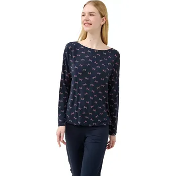 Dámské pyžamo Dámské pyžamo z mikromodalu s lodičkovým výstřihem Vamp 23055 blue blazer velikost M