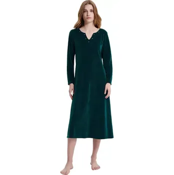 Dámská móda Jednobarevné sametové šaty Vamp velikost 5XL