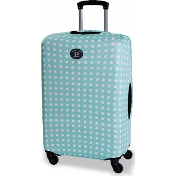 Obal na kufr BERTOO – Zelené puntíky, XL–XXL