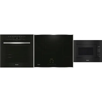Set domácích spotřebičů MIELE DGC 7351 Black Line + MIELE KM 7363 FR + MIELE M 2240 SC OBSW