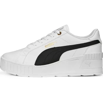 Dámské tenisky Dámské boty PUMA KARMEN WEDGE 39098502 PUMA WHITE/PUMA BLACK/GOLD EU 37 (UK 4)