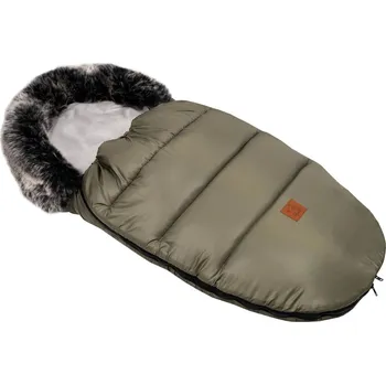 Fusak Inf Třívrstvý spací pytel/ fusak do kočárku FLUFFY – hřejivý fusak podzim/zima s VELVET podšívkou - oliva