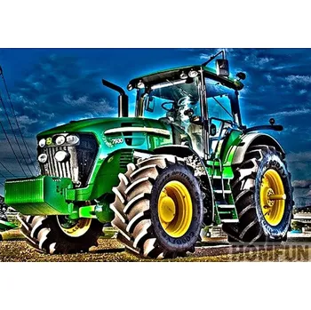 Diamantové malování Diamond painting/HOMFUN - Traktor