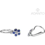 Dětské zlaté náušnice kytičky z bílého zlata