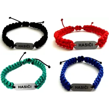 Náramek Náramek pletený - HASIČI - zelená