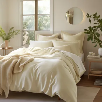 Povlečení SATÉNOVÉ POVLEČENÍ SATINLOVE CLASSIC 200X220 CM, 2KS 70X80 CM KRÉMOVÉ