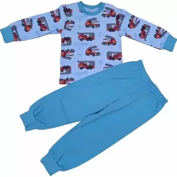 Dívčí pyžamo Dětské pyžamo s hasičskými auty s dlouhým rukávem - 86