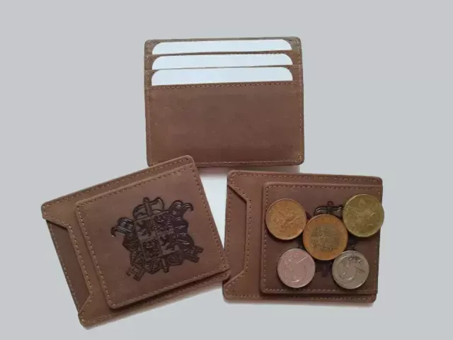 Kožená peněženka magnet na mince znak SDH