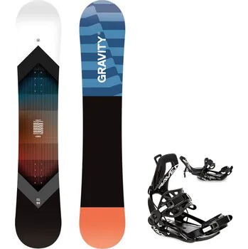 Snowboarding Gravity snowboards Snowboard komplet Gravity Adventure 25/26 + vázání RAVEN Fastec FTM450 multientry Velikost: 168W cm, Velikost vázání: XL