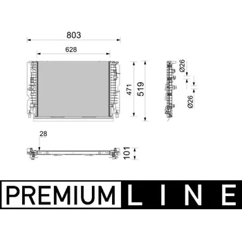 Chladič motoru Chladič, chlazení motoru MAHLE CRE 13 000P