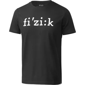 Pánské tričko tričko pánské FIZIK T-shirt BLACK LOGO - S