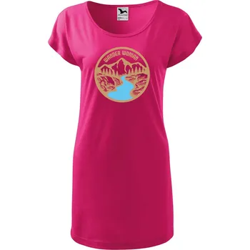 DOBRÝ TRIKO Dámské tričko/šaty Wander woman Velikost: 2XL, Barva: Purpurová
