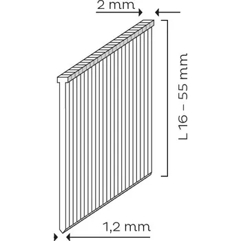 Hřebík Hřebíky se zápustnou hlavou SK MINI (Mini Brad - síla drátu 1,2 mm) ( BeA SK 300 ) pro Hřebíkovačka 3883 (12100610) Varianta: SK Mini 19 GALV