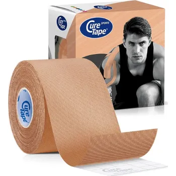 Tejpovací páska Kineziologický tejp CureTape® SPORTS béžový 5 cm x 5 m O 25 % vyšší přilnavost
