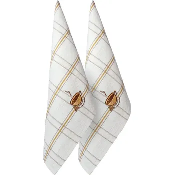 Utěrka Sada vyšívaných utěrek – Káva 2 ks