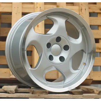 Alu kolo Alu kola Racing Line B2418, 17x8 5x120 ET15, stříbrná + leštěný límec