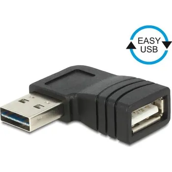 Kabel do PC Delock adaptér EASY-USB 2.0-A samec > USB 2.0-A samice pravoúhlý levý/pravý