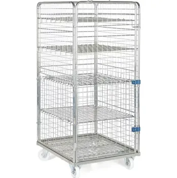 KLEC 4/4, 4-boký, 4x police, klecový vozík 1640x720x810 mm, galvanická ocel