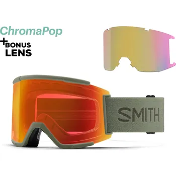 Snowboardové brýle Smith Squad XL fatigue green | cp ed red mirror+cp storm yellow 2026 - Odesíláme do 24 hodin