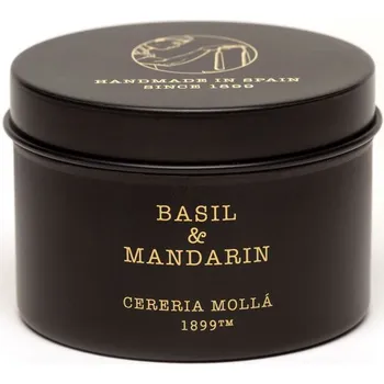 Svíčka CERERIA MOLLA Basil and Mandarin – svíčka Travel 90 g