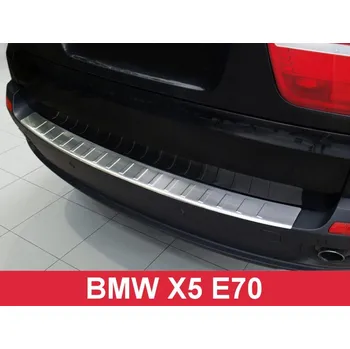Lišta karosérie Nerezová ochranná lišta zadního nárazníku BMW X5/E70 2007-2013 stříbrná