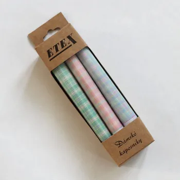 Látkový kapesník ETEX Dámské látkové kapesníky v malé krabičce L1 - 3 kusy