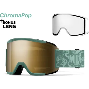 Snowboardové brýle Smith Squad cactus zine | cp sun black gold mirror+clear 2026 - Odesíláme do 24 hodin