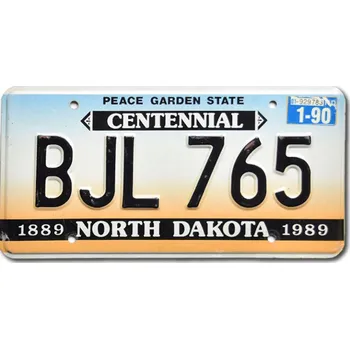 Plechová cedule Americká SPZ North Dakota Centennial