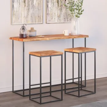 Konferenční stolek vidaXL Stolní deska 110 x 40 x 2,5 cm živá hrana mangovníkové dřevo [370661] Barva: Akáciové dřevo (přírodní)