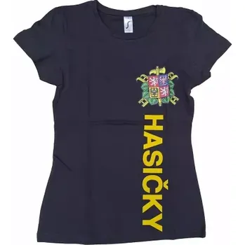 pracovní tričko Dámské triko s krátkým rukávem a nápisem HASIČKY - L