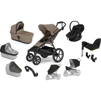 Kočárek Originální set THULE Urban Glide 4, kompletní THULE set barevná kombinace Tinted Taupe,Tinted Taupe, Black autorizovaný prodejce THULE