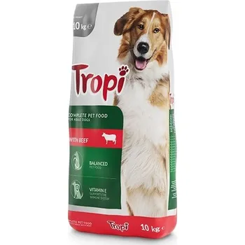 Krmivo pro psa Tropi granule pro dospělé psy hovězí 10kg