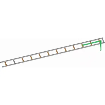 Žebřík Žebřík hákový pro požární sport - s oválnými štěříny a nerezovým hákem přes 3 příčky