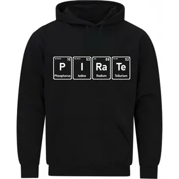 Pánská mikina Pánská mikina Chemické prvky Pirát Pirate (Velikost: 5XL, Barva: Černá)