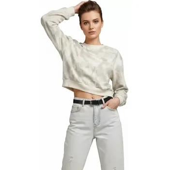 Dámská mikina Dámská krátká crop mikina-bílá