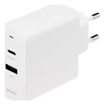 Deltaco USBC-AC138 36W bílá (USBC-AC138)