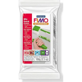 Modelovací hmota FIMO Mix quick zjemňuje a změkčuje FIMO hmotu, zjednodušuje a zkracuje dobu hnětení