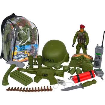 autíčko RKToys Dětská vojenská sada - 16 dílů
