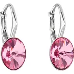 Evolution Group - Pavona Růžové oválné náušnice s krystaly Swarovski 31276.3 rose + 2 měsíce na vrácení zboží