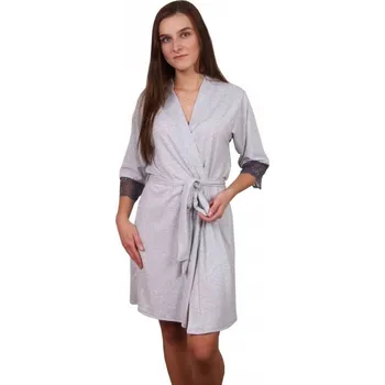 Dámské noční prádlo Dámský župan Venus grey - S