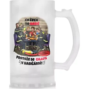 Sklenice Skleněný korbel hasiči