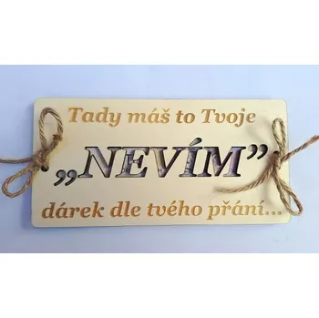 Obálka Dřevěná dárková obálka na bankovky - NEVÍM