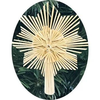 Vánoční dekorace Slaměná vánoční špice - 26 cm - 2201-11